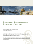 Redefining Sustainable and Responsible Investment, 2012: Executive Summary