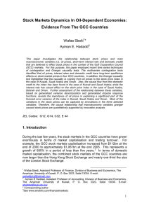 Stock Markets Dynamics in Oil-Dependent Economies: Evidence from the GCC Countries: