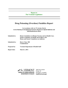 Drug Poisoning (Overdose) Fatalities Report