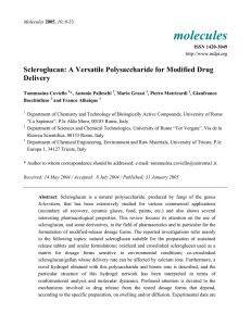 Scleroglucan: A Versatile Polysaccharide for Modified Drug Delivery