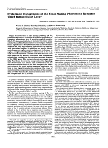 Systematic Mutagenesis of the Yeast Mating Pheromone Receptor Third Intracellular Loop.