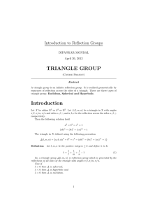 An introduction to triangle groups