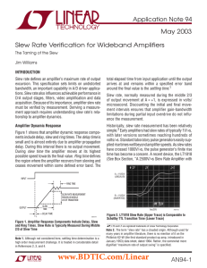 AN94 - Slew Rate Verification for Wideband Amplifiers: The Taming of the Slew