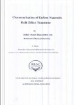 Characterization of carbon nanotube field effect tranistor