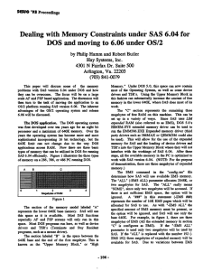 Dealing with Meory Constraints under SAS 6.04 for DOS and Moving to 6.06 under OS/2