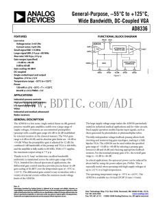 差分放大器系列AD8336 数据手册DataSheet 下载