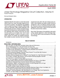 AN84 - Linear Technology Magazine Circuit Collection, Volume IV