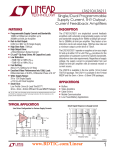 LT6210/LT6211 - Single/Dual Programmable Supply Current, R-R Output, Current Feedback Amplifiers