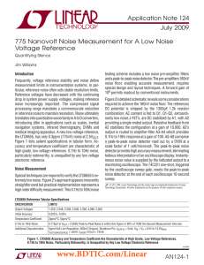 AN124 - 775 Nanovolt Noise Measurement for A Low Noise Voltage Reference