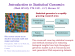 Introduction to Statistical Genomics