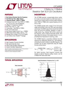 LTC6905 - 17MHz to 170MHz Resistor Set SOT-23 Oscillator.