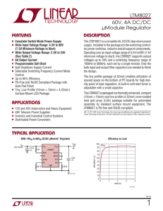 LTM8027 - 60V, 4A DC/DC uModule Regulator