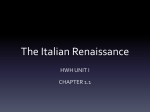 The Italian Renaissance