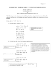 Lecture on Using Derivatives to Find Functional Behaviors