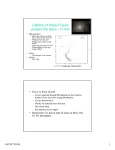 Lifetime of Stars/ Fusion powers the stars—11 Oct