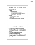 Formation of the Oort Cloud28 Mar Assignment for Fri •