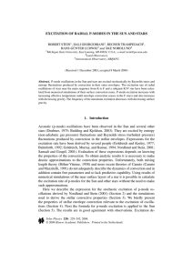 EXCITATION OF RADIAL P-MODES IN THE SUN AND STARS ROBERT STEIN