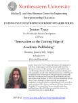 Joanne Tracy “Innovation at the Cutting Edge of Academic Publishing”