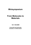 Minisymposium From Molecules to Materials