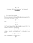 Calculus of Variations and Variational Problems