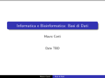 Informatica e Bioinformatica: Basi di Dati