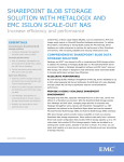 SHAREPOINT BLOB STORAGE SOLUTION WITH METALOGIX AND EMC ISILON SCALE-OUT NAS