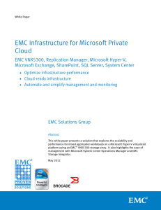 EMC Infrastructure for Microsoft Private Cloud