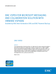 EMC VSPEX FOR MICROSOFT MESSAGING AND COLLABORATION SOLUTION WITH VMWARE VSPHERE