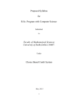 Proposed Syllabus  for B.Sc. Program with Computer Science