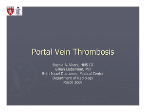 Portal Vein Thrombosis