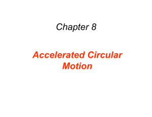 Chapter 8 Accelerated Circular Motion