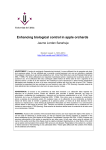 Enhancing biological control in apple orchards Jaume Lordan Sanahuja Dipòsit Legal: L.1233-2014