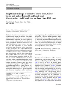 Trophic relationships of nonnative brown trout, Salmo