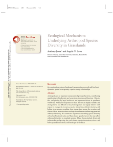 Ecological Mechanisms Underlying Arthropod Species Further