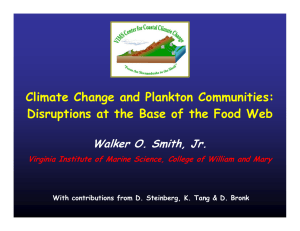 "Climate Change and Plankton Communities: Disruptions at the Base of the Food Web"