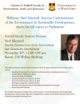 Webinar: Neil Maxwell, Interim Commissioner of the Environment &amp; Sustainable Development,