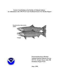 Factors Contributing to the Decline of Chinook Salmon:
