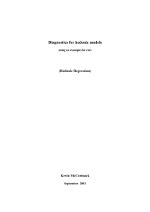 Research paper on the use of hedonic regression for new cars (PDF 305KB)