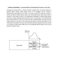 Customized Delivery of Photodynamic Therapy to Tumor Sites