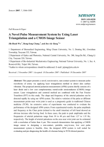 A Novel Pulse Measurement System by Using Laser Triangulation and a CMOS Image Sensor