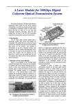 A Laser Module for 100Gbps Digital Coherent Optical Transmission System