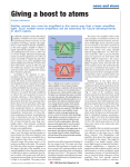 Giving a boost to atoms (pdf, 124 kB)