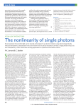 The nonlinearity of single photon