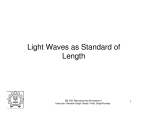 Light Waves as Measure of Distance