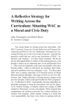 A Reflective Strategy for Writing Across the Curriculum: Situating WAC as