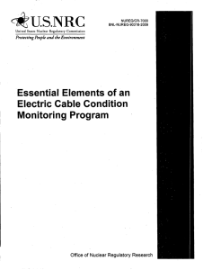 *U.S.NRC Essential  Elements  of an Electric  Cable  Condition