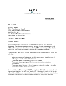 May 22, 2003 Mr. John Hannon Chief, Plant Systems Branch
