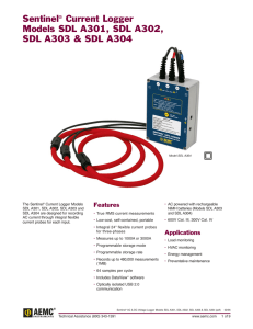 Sentinel Current Logger Models SDL A301, SDL A302, SDL A303 &amp; SDL A304