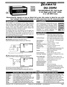 DU-35MV 50/100/200mV DC Full Scale 3 1/2 Digit with 0.56” LEDs