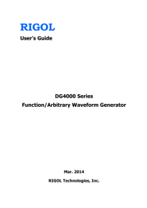 RIGOL User’s Guide DG4000 Series Function/Arbitrary Waveform Generator